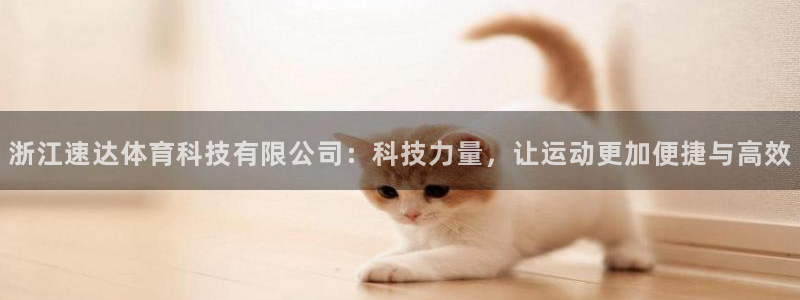 浙江速达体育科技有限公司：科技力量，让运动更加便捷与高效