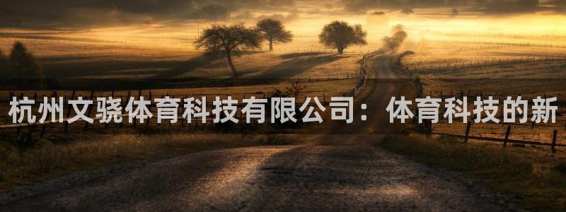 杭州文骁体育科技有限公司：体育科技的新